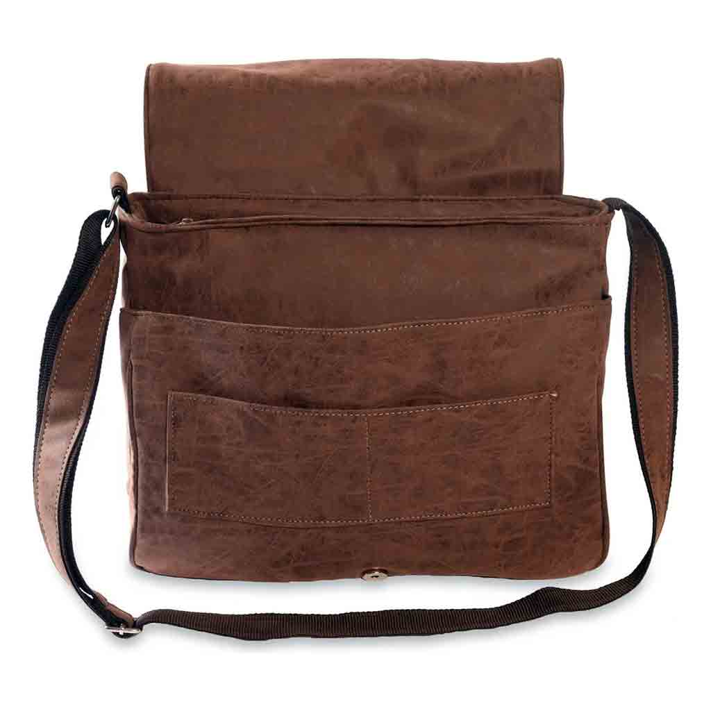 🎒 Morral Horizontal – Simil Cuero Gastado