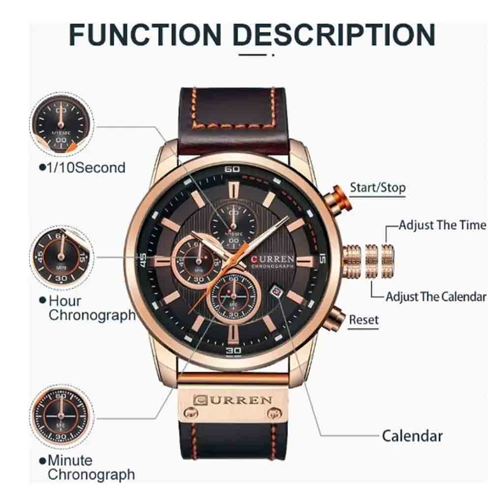 ⌚ Reloj Para Hombre Curren 8291 – Marrón